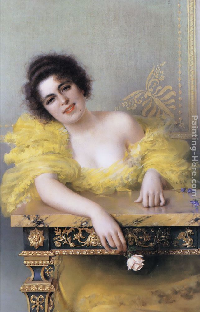 Portrait of a Young Woman painting - Vittorio Matteo Corcos Portrait of a Young Woman art painting